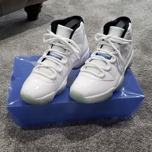 White Legend Blue Jordan 11s